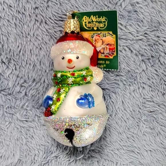 Glass Glitter Snowman Ornament - Picture 1 of 4